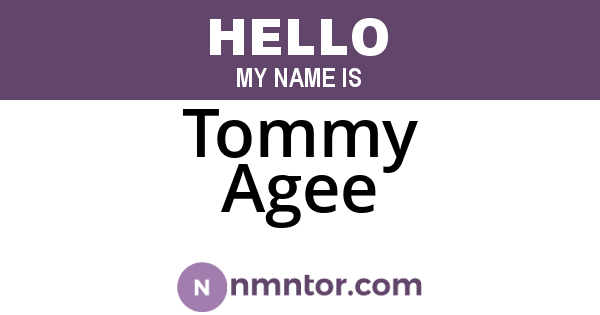 Tommy Agee