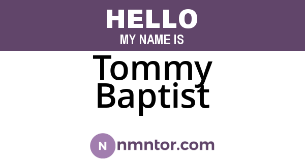 Tommy Baptist