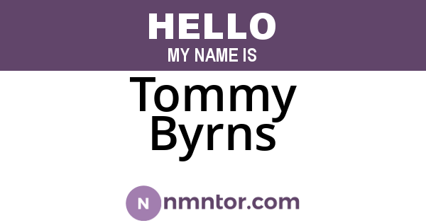 Tommy Byrns