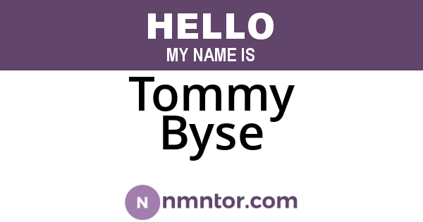 Tommy Byse