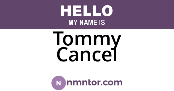 Tommy Cancel