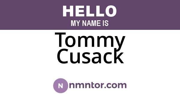 Tommy Cusack