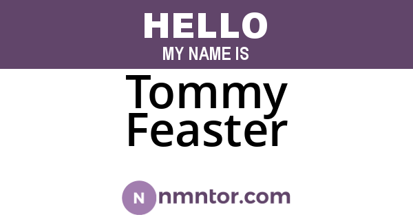 Tommy Feaster