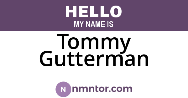 Tommy Gutterman