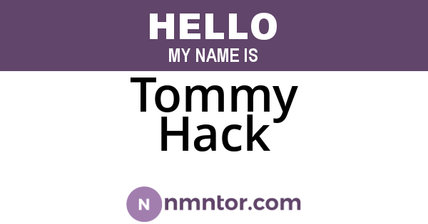 Tommy Hack