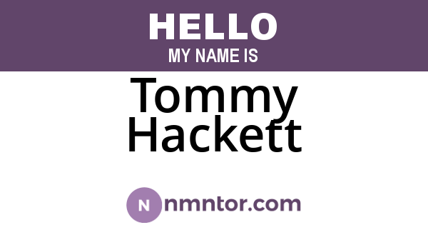 Tommy Hackett