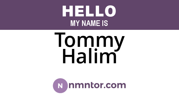 Tommy Halim