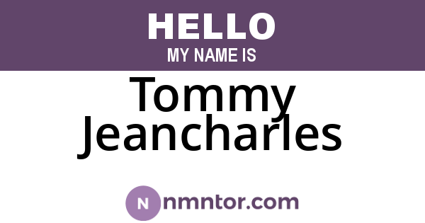 Tommy Jeancharles