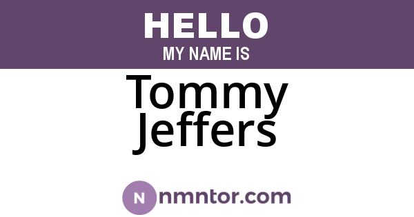 Tommy Jeffers