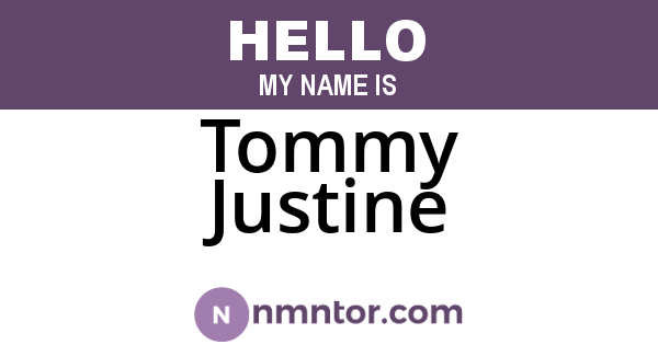 Tommy Justine