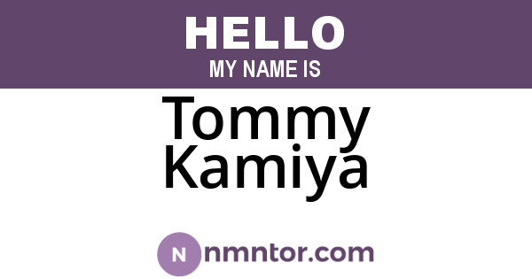 Tommy Kamiya