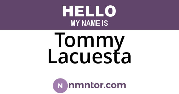 Tommy Lacuesta