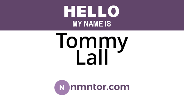 Tommy Lall