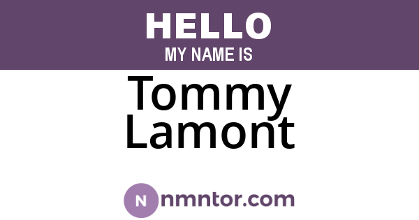 Tommy Lamont