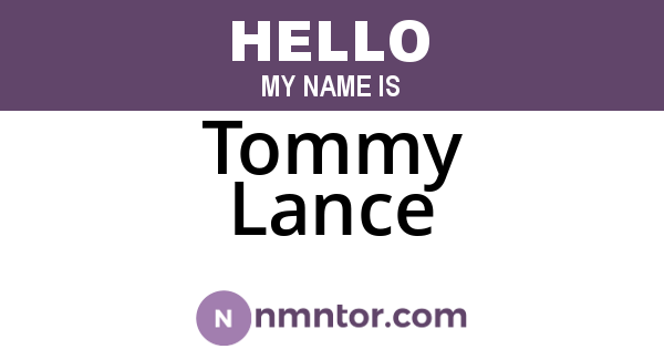 Tommy Lance