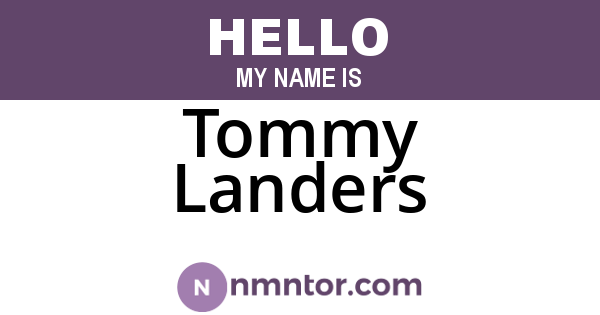 Tommy Landers