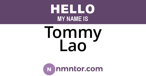 Tommy Lao