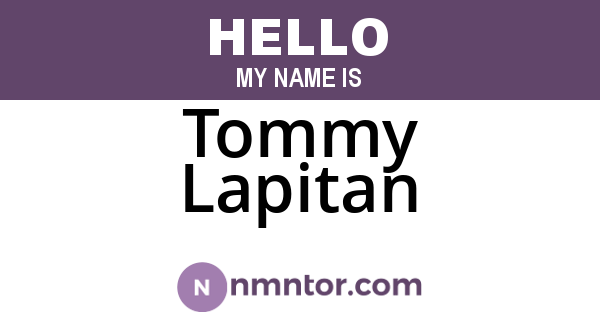Tommy Lapitan