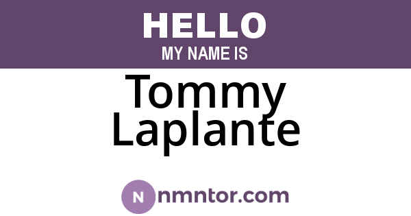 Tommy Laplante