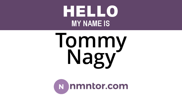 Tommy Nagy