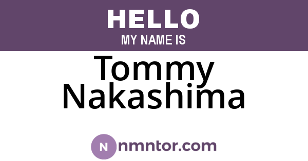 Tommy Nakashima