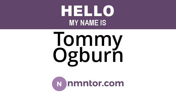 Tommy Ogburn