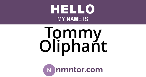 Tommy Oliphant