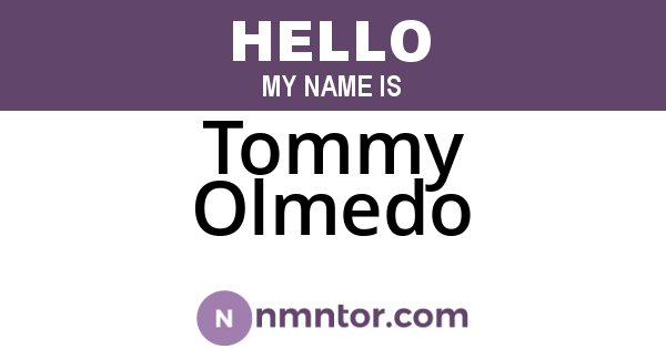 Tommy Olmedo