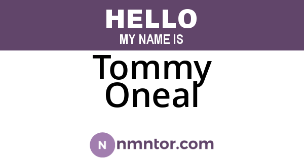 Tommy Oneal