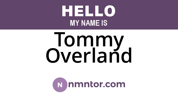 Tommy Overland
