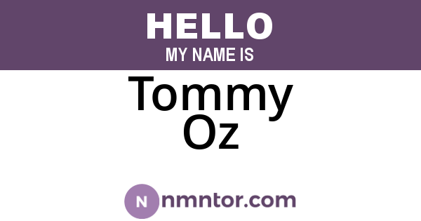 Tommy Oz