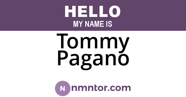 Tommy Pagano