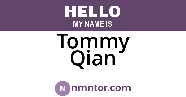 Tommy Qian