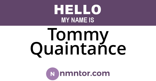 Tommy Quaintance