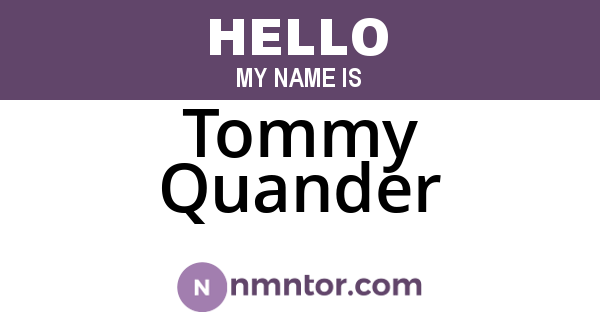 Tommy Quander