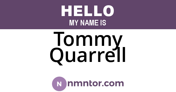 Tommy Quarrell