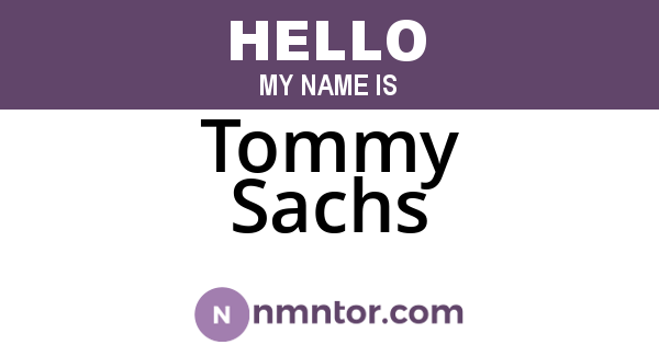 Tommy Sachs