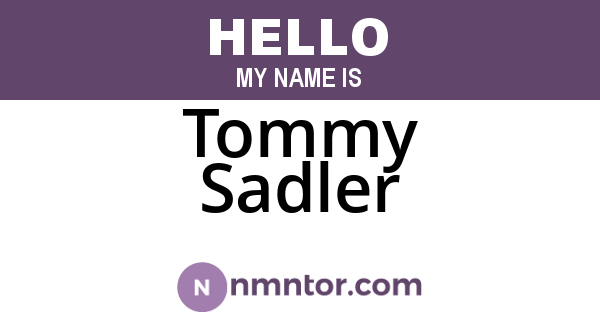 Tommy Sadler