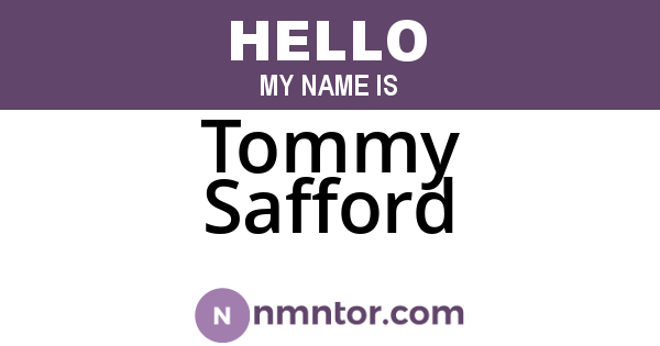 Tommy Safford