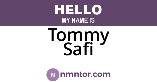 Tommy Safi