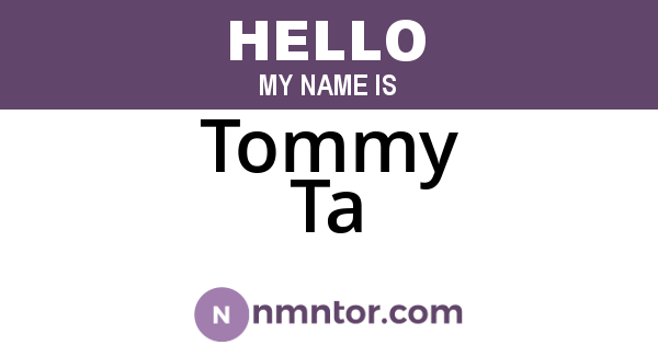 Tommy Ta