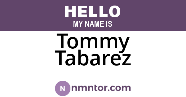 Tommy Tabarez