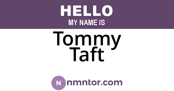 Tommy Taft