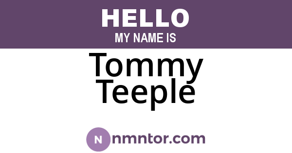Tommy Teeple