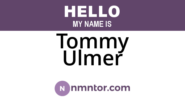 Tommy Ulmer