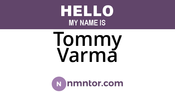 Tommy Varma