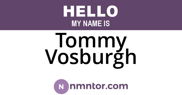 Tommy Vosburgh