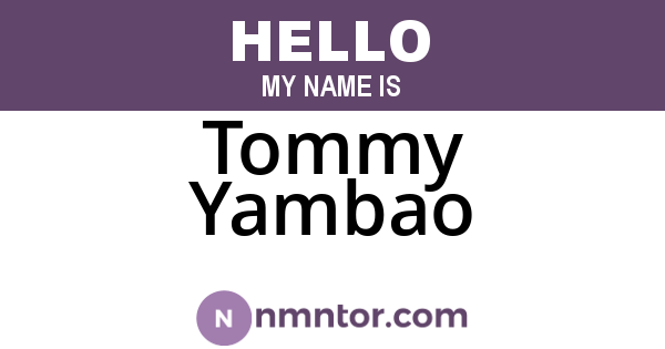 Tommy Yambao