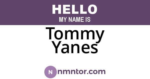 Tommy Yanes