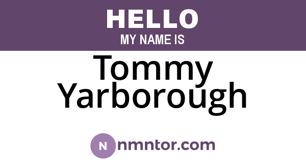 Tommy Yarborough